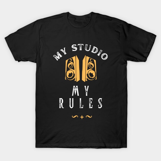 Music Producer My Studio My Rules T-Shirt by Delta V Art